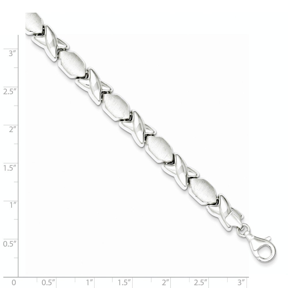 Amazon.com: Solid 925 Sterling Silver Polished and Satin X